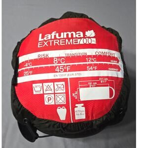 Lafuma Extreme 700 XL Lightweight Sleeping Bag Red Black Hiking Camping